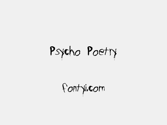 Psycho Poetry
