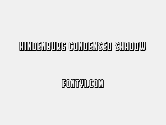 Hindenburg Condensed Shadow