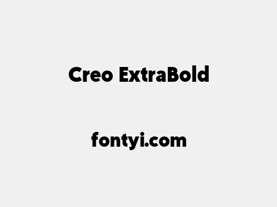 Creo ExtraBold