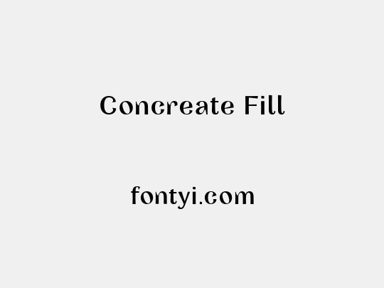 Concreate Fill