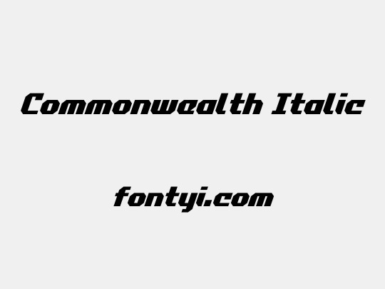 Commonwealth Italic