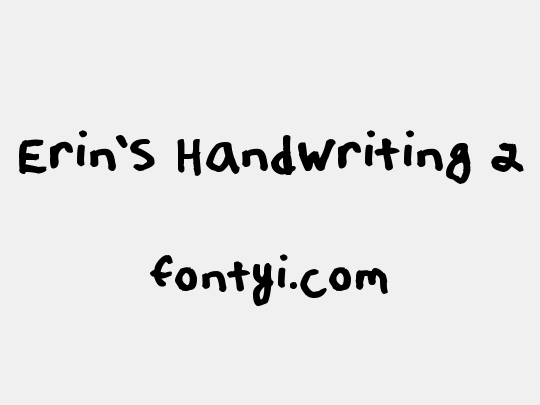 Erin's Handwriting 2