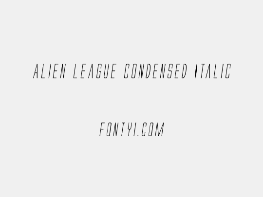 Alien League Condensed Italic