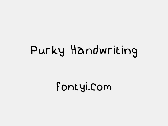 Purky Handwriting