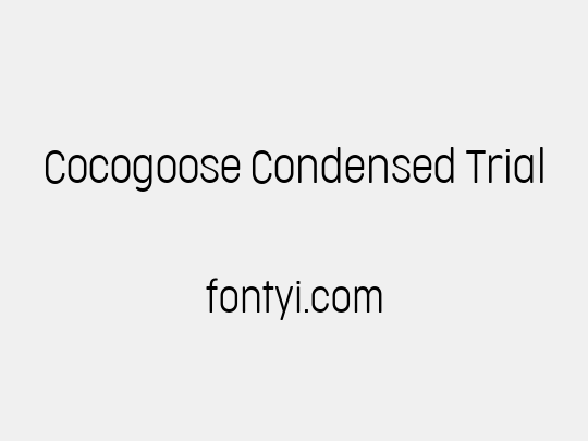 Cocogoose Condensed Trial