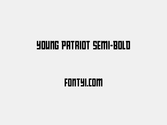 Young Patriot Semi-Bold