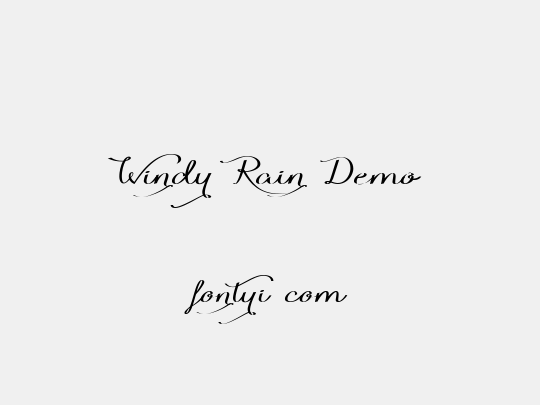 Windy Rain Demo