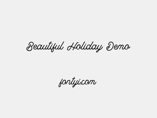 Beautiful Holiday Demo