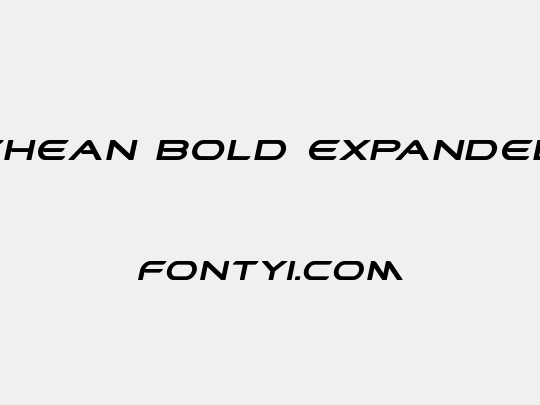 Promethean Bold Expanded Italic