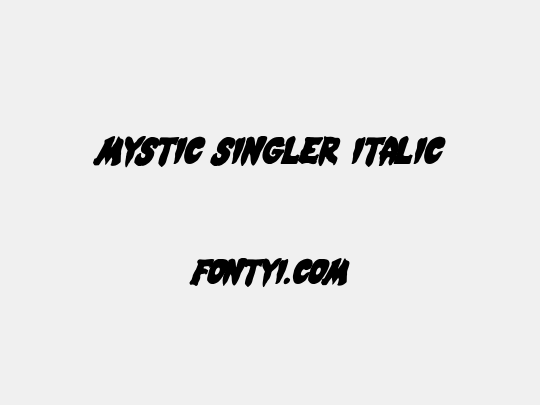 Mystic Singler Italic