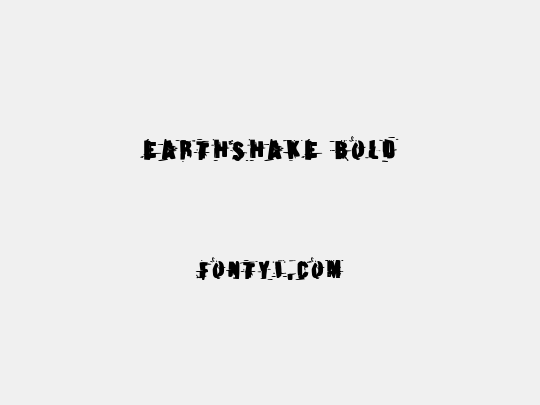 Earthshake Bold
