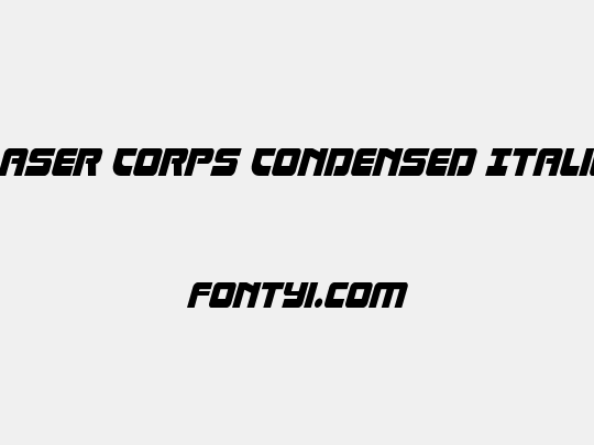 Laser Corps Condensed Italic