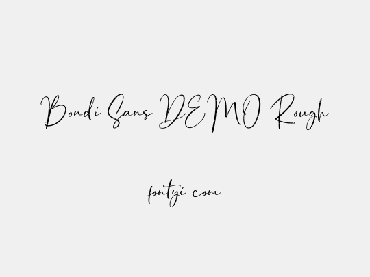 Bondi Sans DEMO Rough