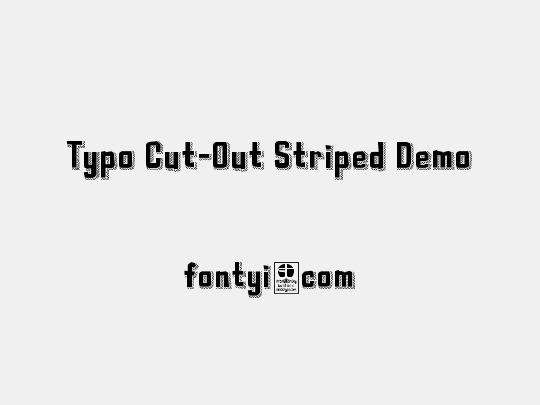 Typo Cut-Out Striped Demo