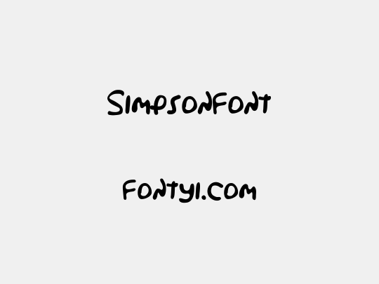 Simpsonfont