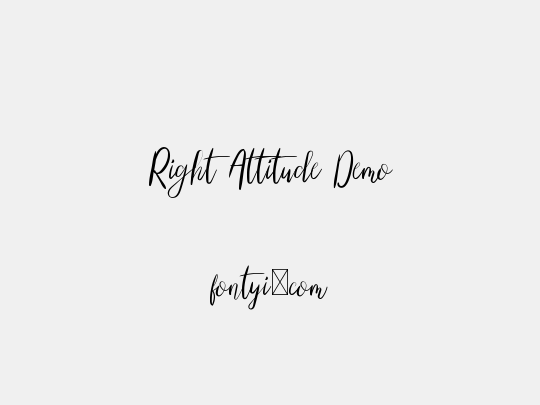 Right Attitude Demo