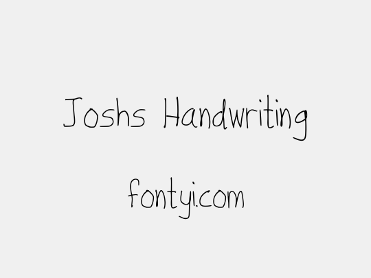 Joshs Handwriting