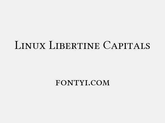 Linux Libertine Capitals