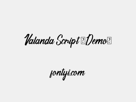 Valanda Script (Demo)