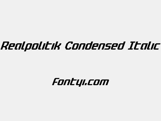 Realpolitik Condensed Italic