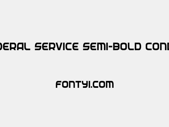 Federal Service Semi-Bold Condensed