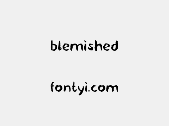 blemished