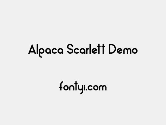 Alpaca Scarlett Demo