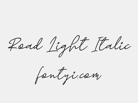 Road Light Italic