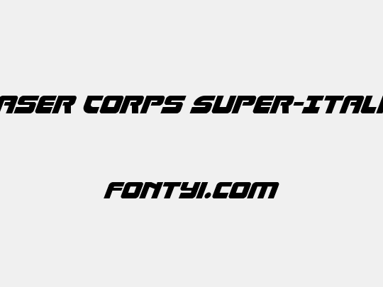 Laser Corps Super-Italic