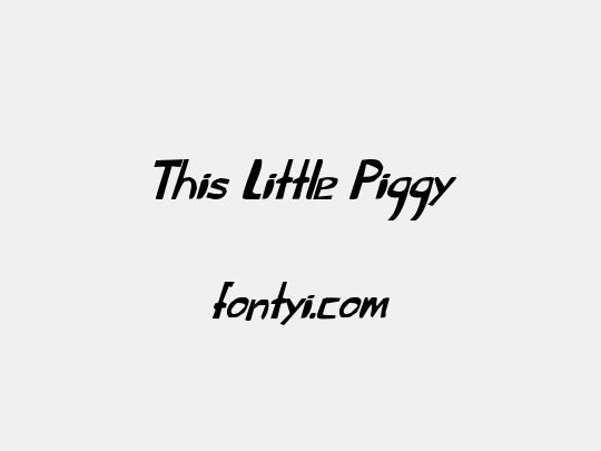 This Little Piggy