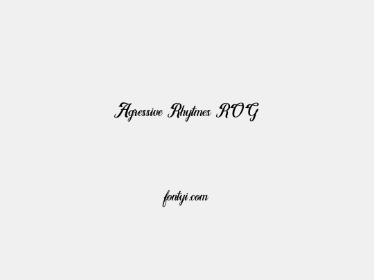Agressive Rhytmes ROG
