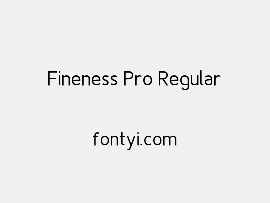 Fineness Pro Regular