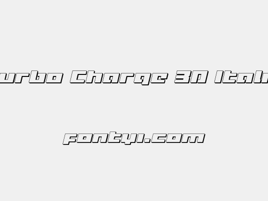 Turbo Charge 3D Italic
