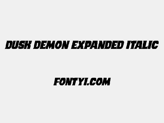 Dusk Demon Expanded Italic