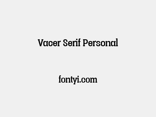 Vacer Serif Personal