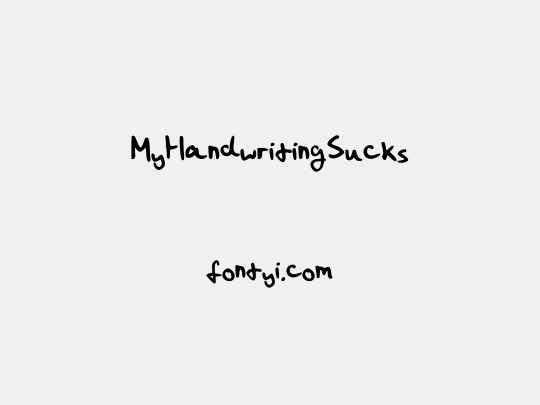 MyHandwritingSucks