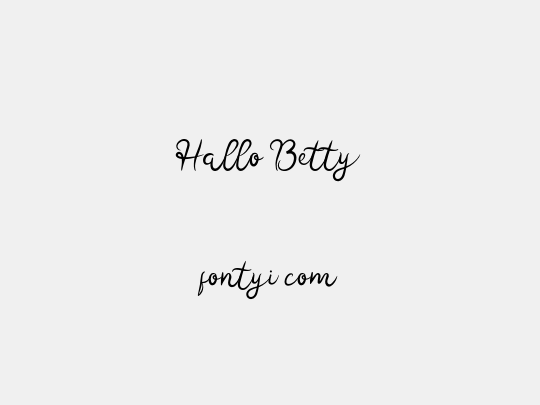 Hallo Betty