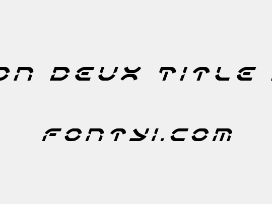 Oberon Deux Title Italic