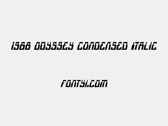 1968 Odyssey Condensed Italic