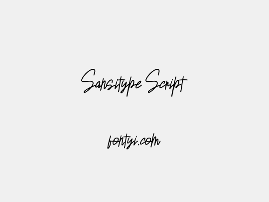Sansitype Script