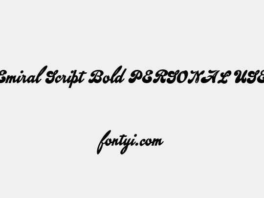 Emiral Script Bold PERSONAL USE
