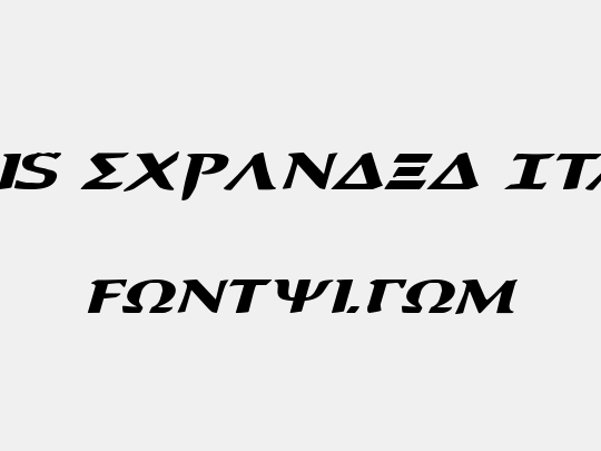 Aegis Expanded Italic
