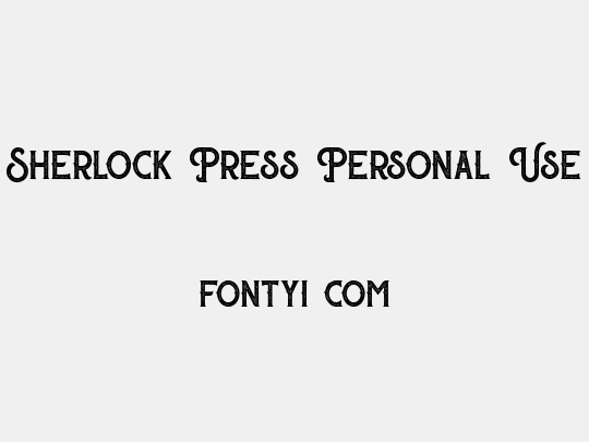 Sherlock Press Personal Use