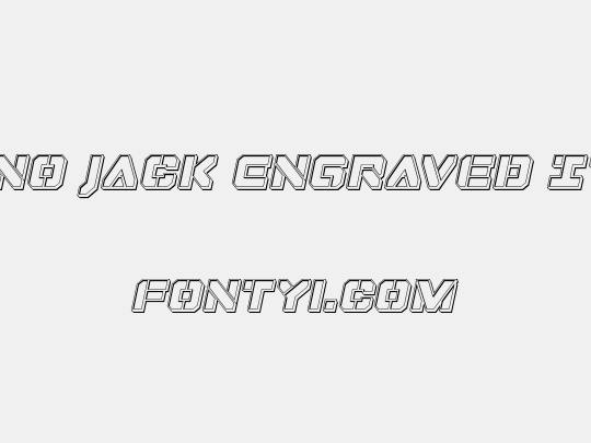 Domino Jack Engraved Italic