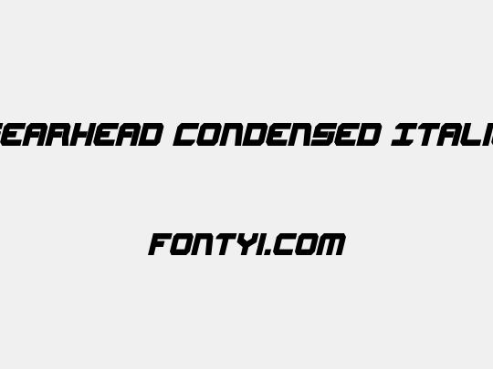 Gearhead Condensed Italic
