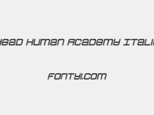 Head Human Academy Italic