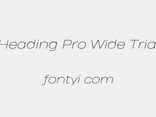 Heading Pro Wide Trial