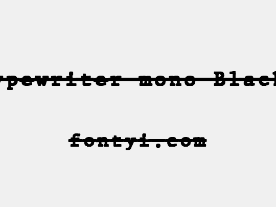 JMH Typewriter mono Black Over