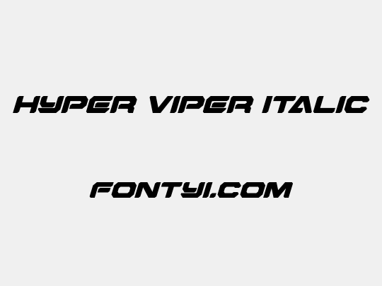 Hyper Viper Italic