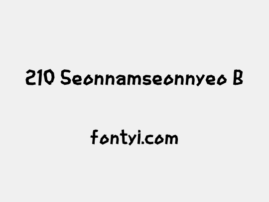 210 Seonnamseonnyeo B
